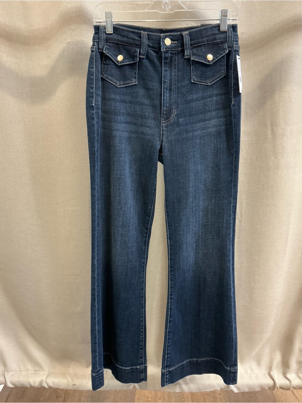 Liverpool Hannah High Rise Flare w/Mini Patch Pockets Moon Light